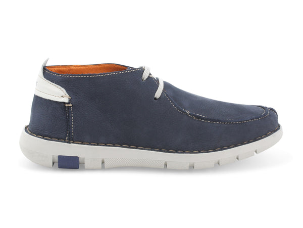 Melluso uomo scarpe mezza altezza in nabuk blu